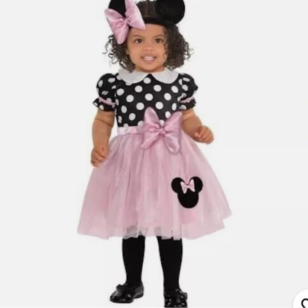 NWT Disney Baby Minnie Mouse • 18-24m • Costume Dress with Ears Accessory